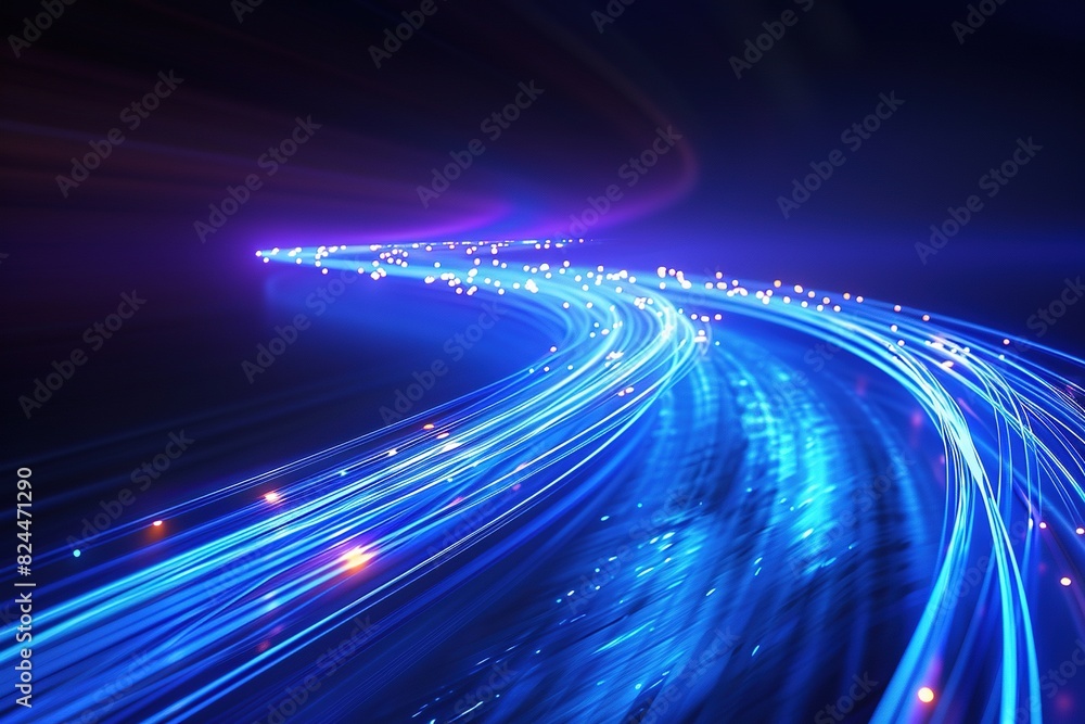 The trajectory of blue light The trajectory of blue light