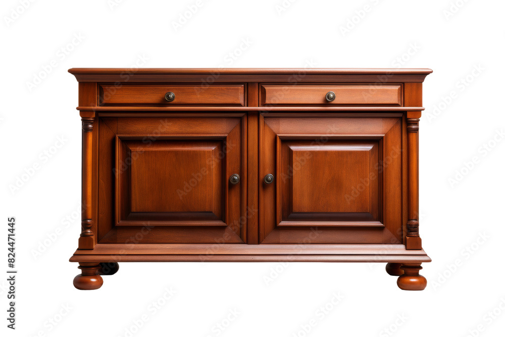 Mystical Wooden Sanctuary With Doors and Drawers on a White or Clear Surface PNG Transparent Background. Mystical Wooden Sanctuary With Doors and Drawers on a White or Clear Surface PNG Transparent Background.