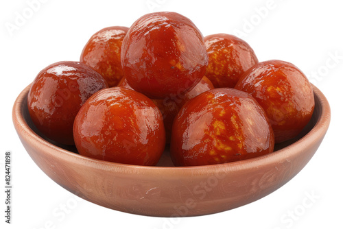 Gulab jamun isolated on white background photo