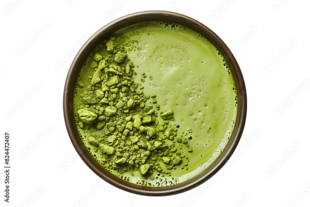 Matcha tea bliss isolated on white background Matcha tea bliss isolated on white background