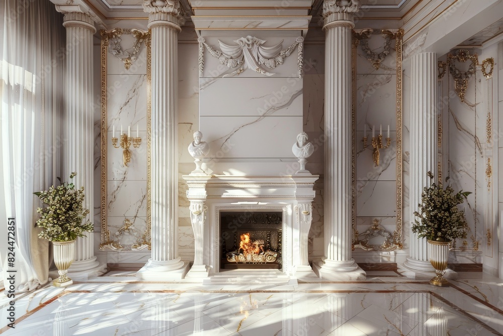 Classical Fireplace Interior Classical Fireplace Interior