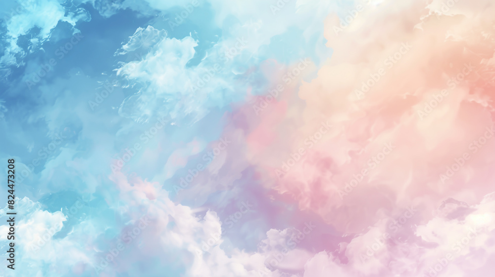 Dreamy Pink and Blue Clouds