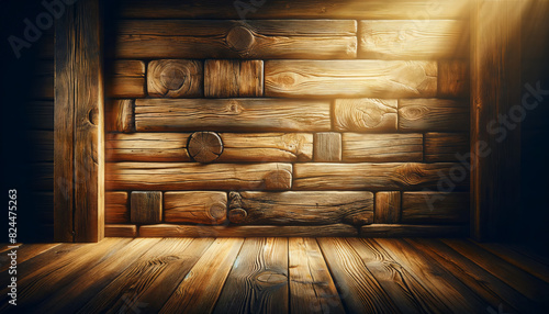 Wood Walls, Warm Incandescent Lights photo