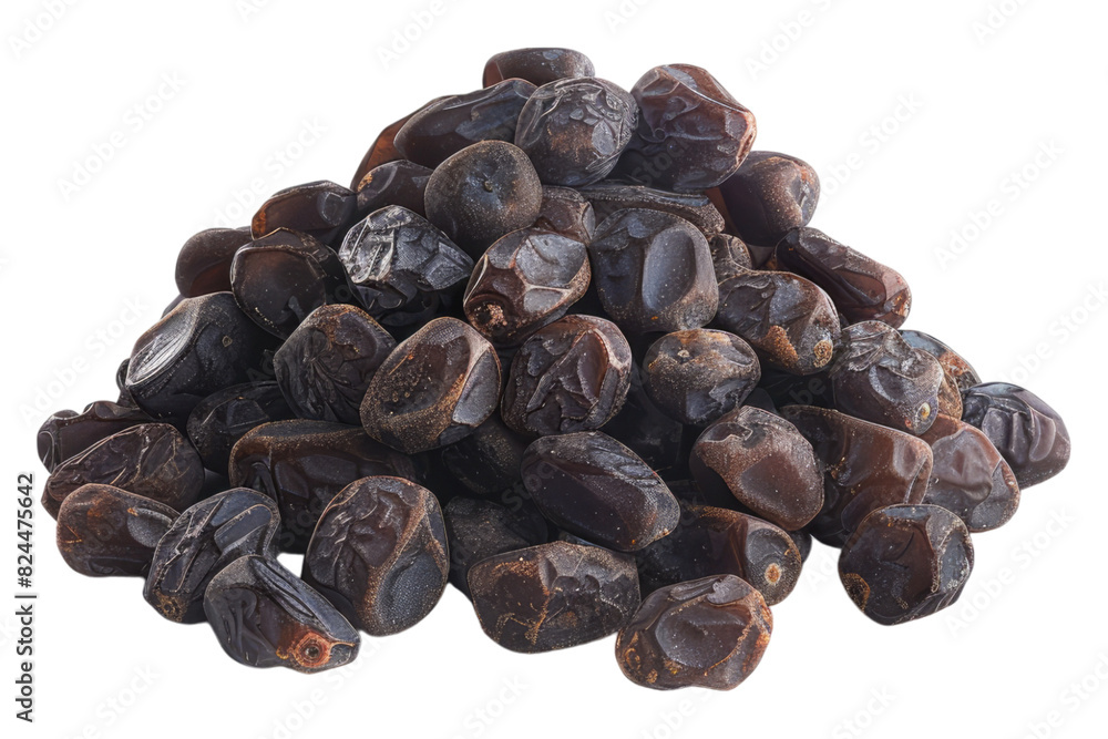 Pile dry dates isolated on white background Pile dry dates isolated on white background