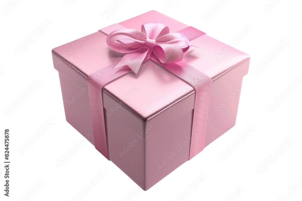 Pink gift box isolated on white background Pink gift box isolated on white background
