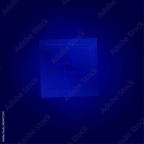 Abstract blue background with squares colored with a blue gradient, vector illustration