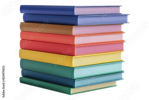 Wallpaper Mural Stack of colored books isolated on white background Torontodigital.ca