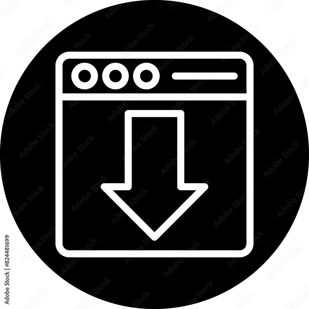 Vector Design Webpage Download Icon Style Vector Design Webpage Download Icon Style