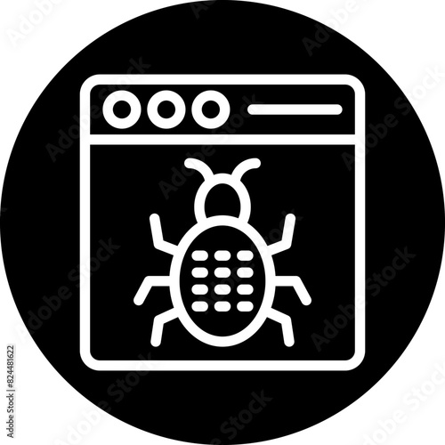 Vector Design Bug Icon Style