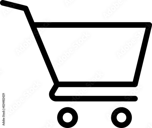 Shopping Cart Icon Vector. Shopping cart illustration for web, mobile apps. Shopping cart trolley icon vector isolated on white background