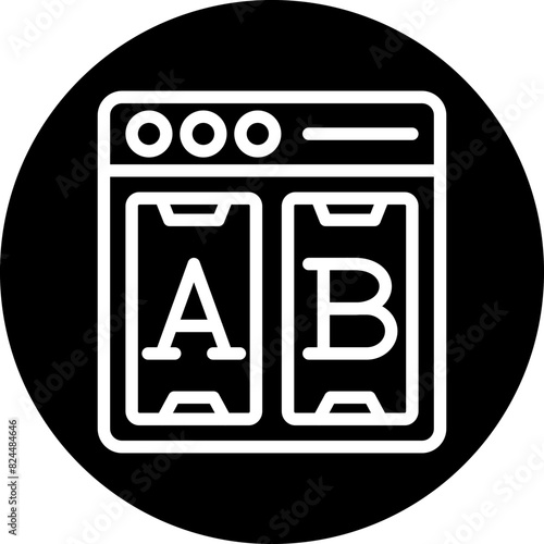 Vector Design Ab Testing Icon Style