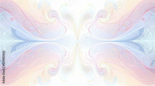 Wallpaper Mural Discover a serene symphony of fractals and symmetry, all bathed in soft pastel hues. Perfect for soothing, abstract art. Torontodigital.ca