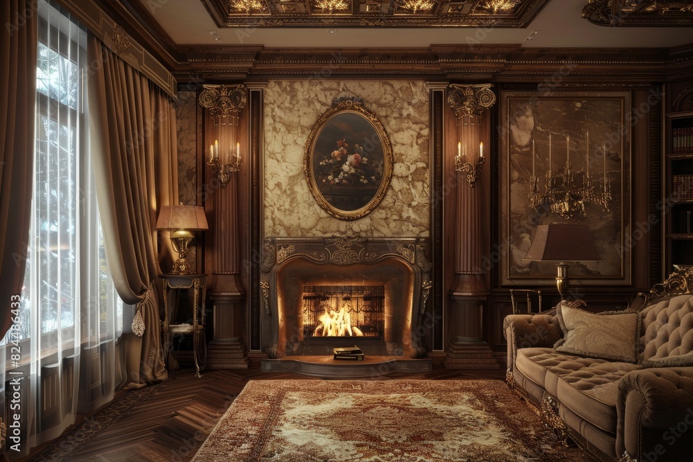 Classical Fireplace Interior Classical Fireplace Interior