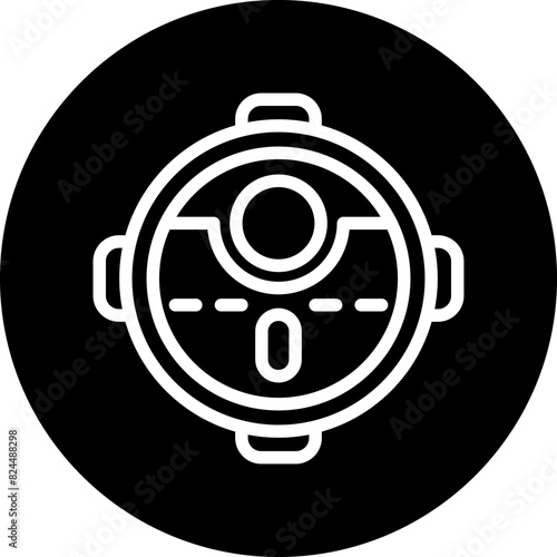 Vector Design Robotic Vaccum Icon Style