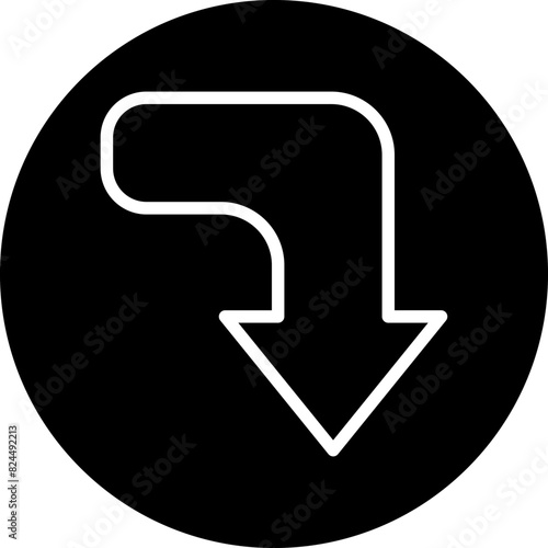 Vector Design Turn Down Icon Style