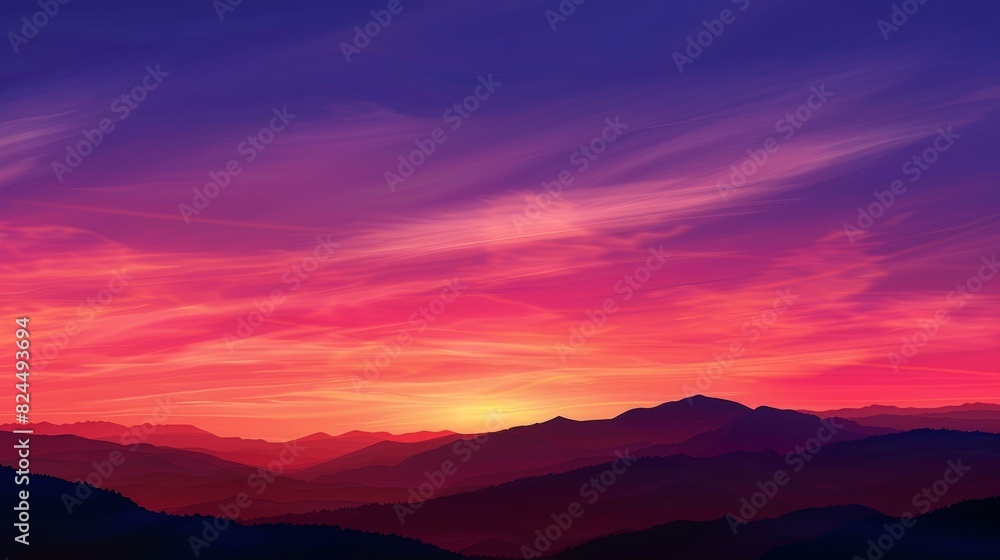 Breathtaking sunset floods the sky with vivid, dramatic hues.