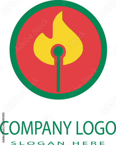 logo for company, Fire Light icon, fire light logo, Burning Match Logo, business icon, business logo, fire light icon vector illustration, t-shirt design