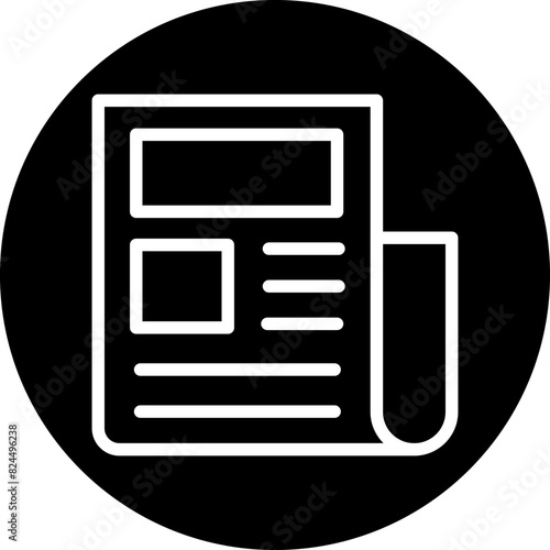 Vector Design Newspaper Icon Style