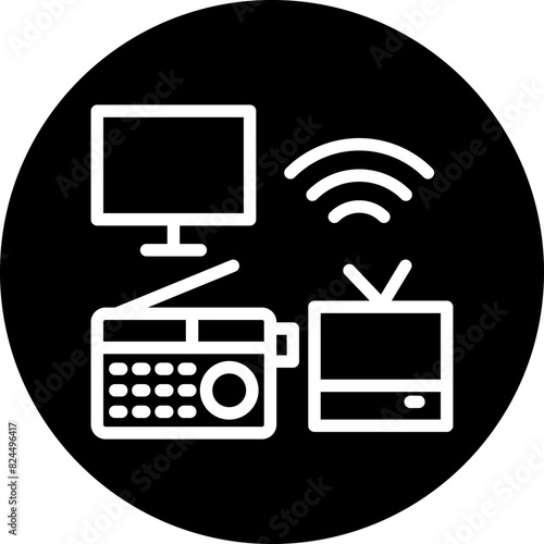 Vector Design Mass Media Icon Style