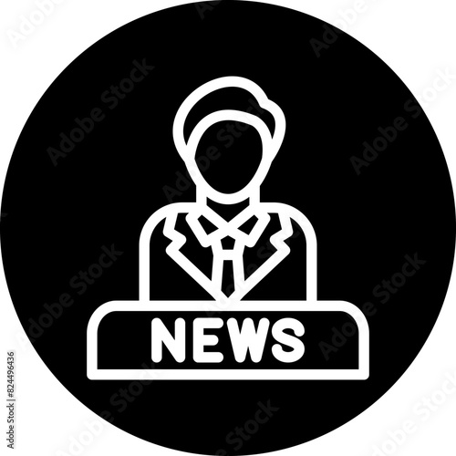 Vector Design News Anchor Icon Style