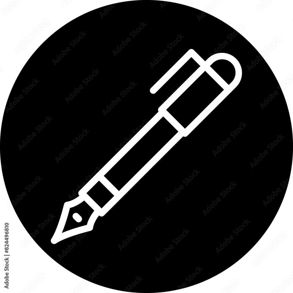 Vector Design Fountain Pen Icon Style Vector Design Fountain Pen Icon Style