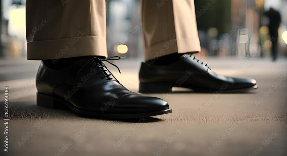 Close up of a businessman's shoes. Close up of a businessman's shoes.