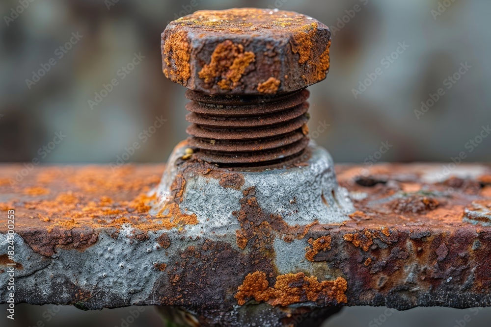 Rusty metal bolt with corrosion Rusty metal bolt with corrosion