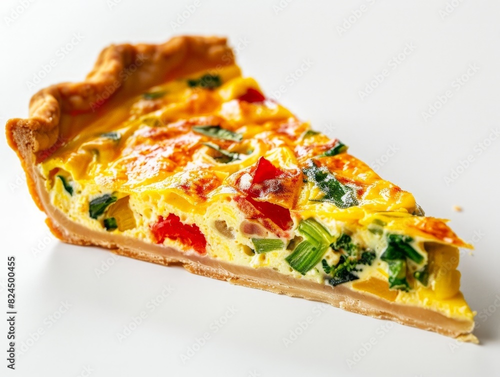 Delicious vegetable quiche with flaky crust Delicious vegetable quiche with flaky crust