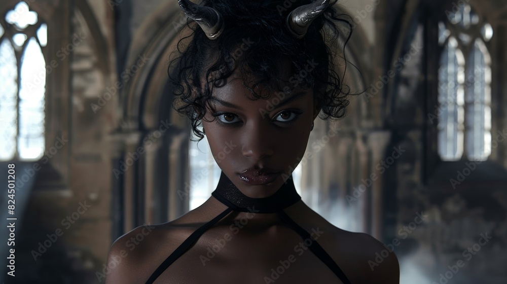 mysterious woman with dark curly hair and intense gaze mysterious woman with dark curly hair and intense gaze