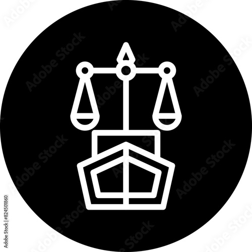 Vector Design Maritime Law Icon Style