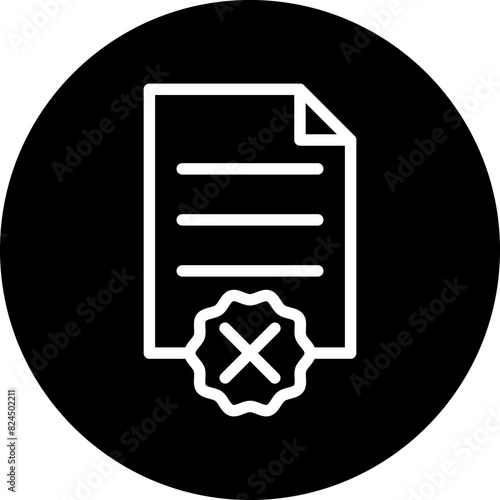 Vector Design Rejected Icon Style