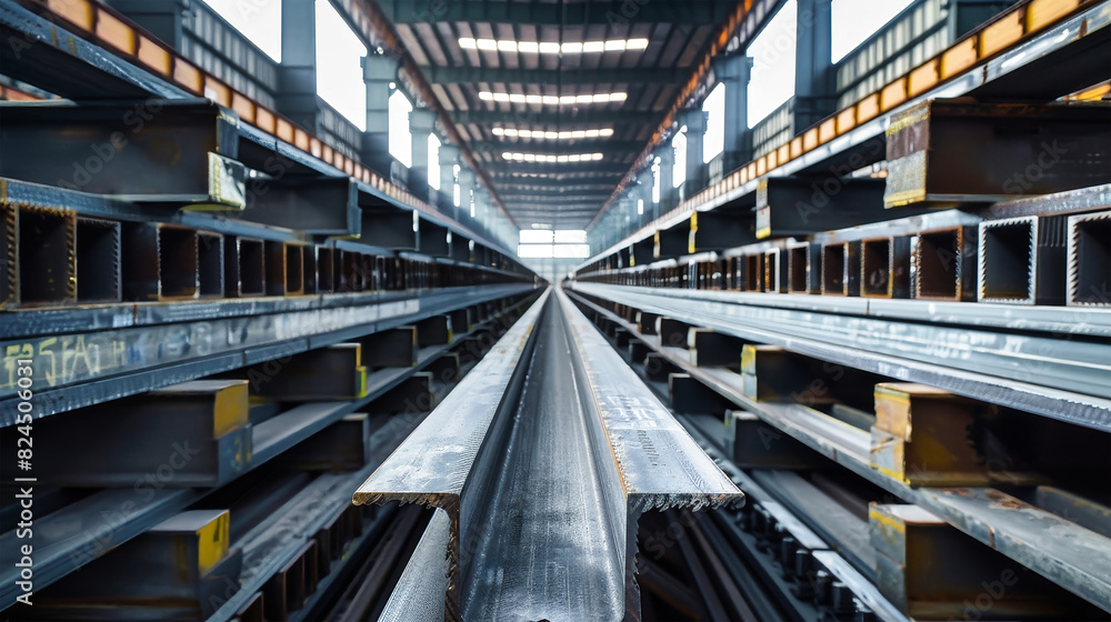 Steel bars intertwine like a modern art sculpture within a futuristic building, creating a sense of strength and intricacy Steel bars intertwine like a modern art sculpture within a futuristic building, creating a sense of strength and intricacy