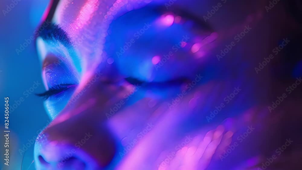 A closeup of a students brainwaves in vibrant colors representing the heightened state of focus and concentration achieved through their neural interface.. A closeup of a students brainwaves in vibrant colors representing the heightened state of focus and concentration achieved through their neural interface..