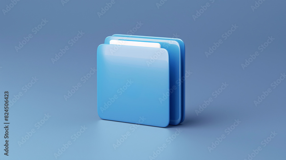 a blue folders with white pages a blue folders with white pages