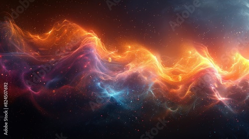 High definition surreal shapes harmonizing with melody wave photo
