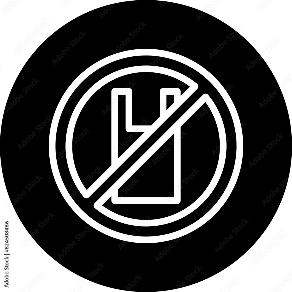 Vector Design No Plastic Bottles Icon Style Vector Design No Plastic Bottles Icon Style