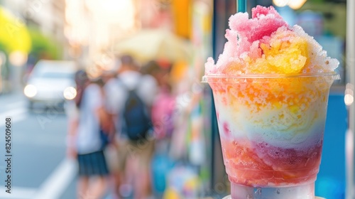 Cold shaved ice Summer colors in Japan