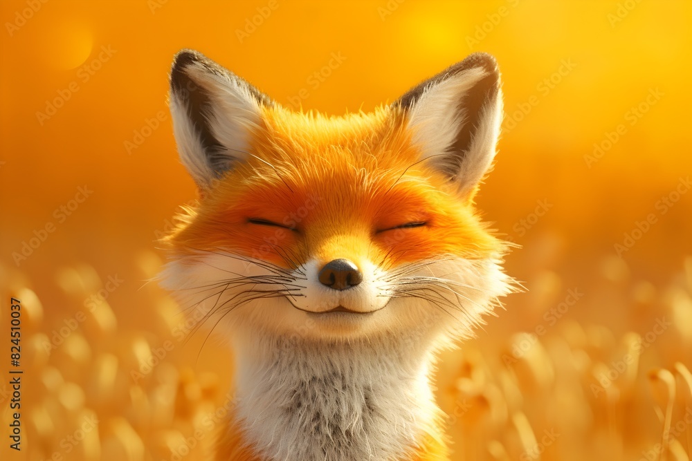 Mischievous Fox in a Captivating 3D Style Mischievous Fox in a Captivating 3D Style