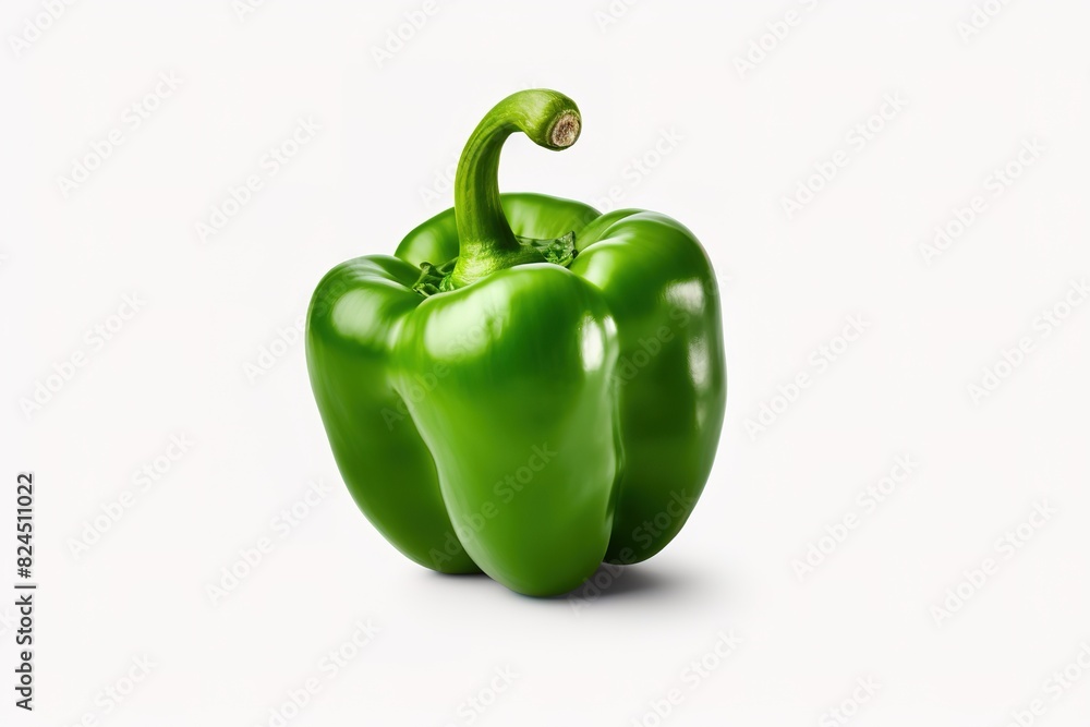 Sweet green pepper isolated on white Sweet green pepper isolated on white