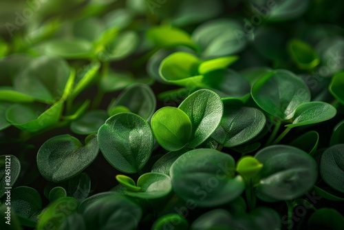 close-up of fresh green leaves