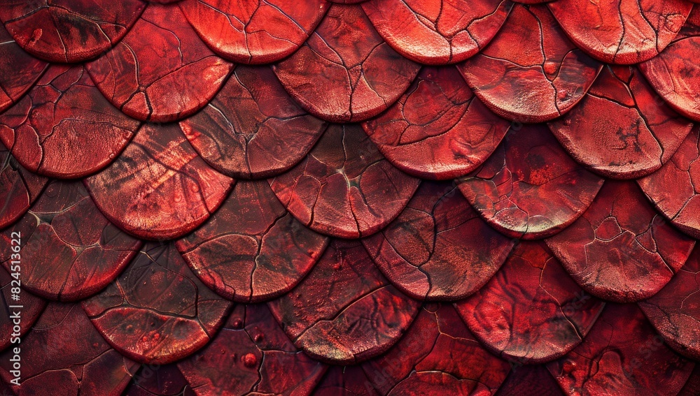 Vibrant red scales texture background Vibrant red scales texture background