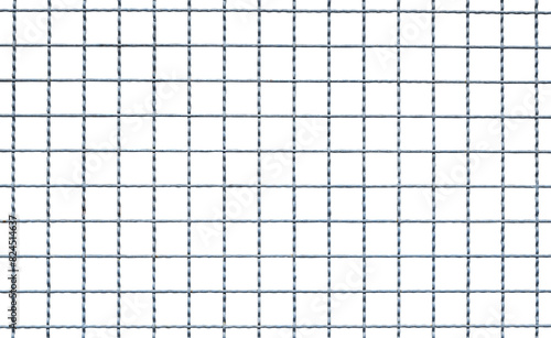 Εκτύπωση καμβά The old steel crimped wire mesh fence with square grid pattern isolated on trans
