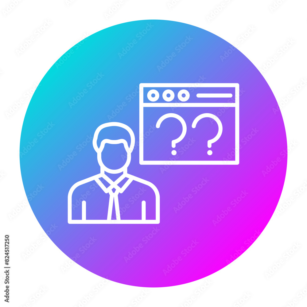Non Technical User vector icon. Can be used for No Code iconset. Non Technical User vector icon. Can be used for No Code iconset.
