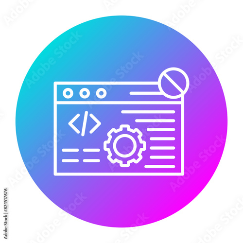 Code Block vector icon. Can be used for No Code iconset.