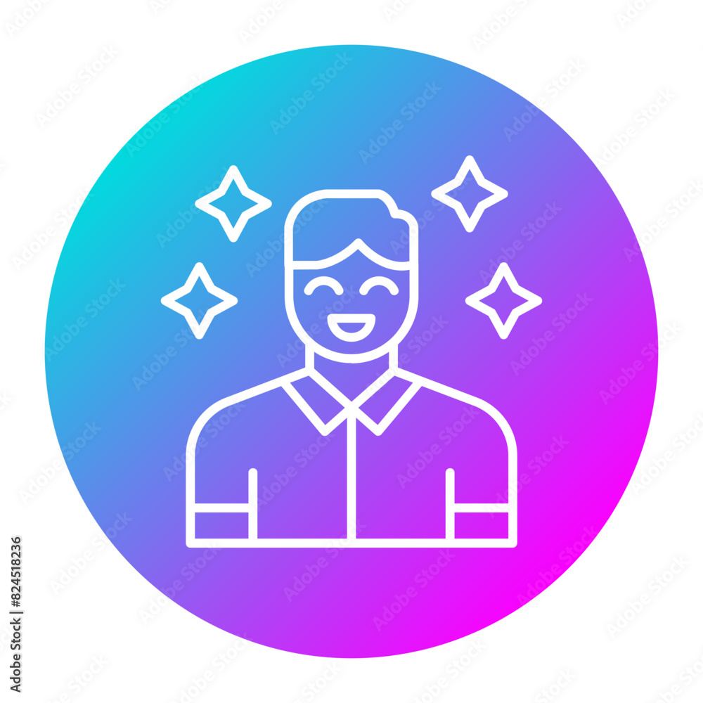 Happy Man vector icon. Can be used for Comfort iconset. Happy Man vector icon. Can be used for Comfort iconset.