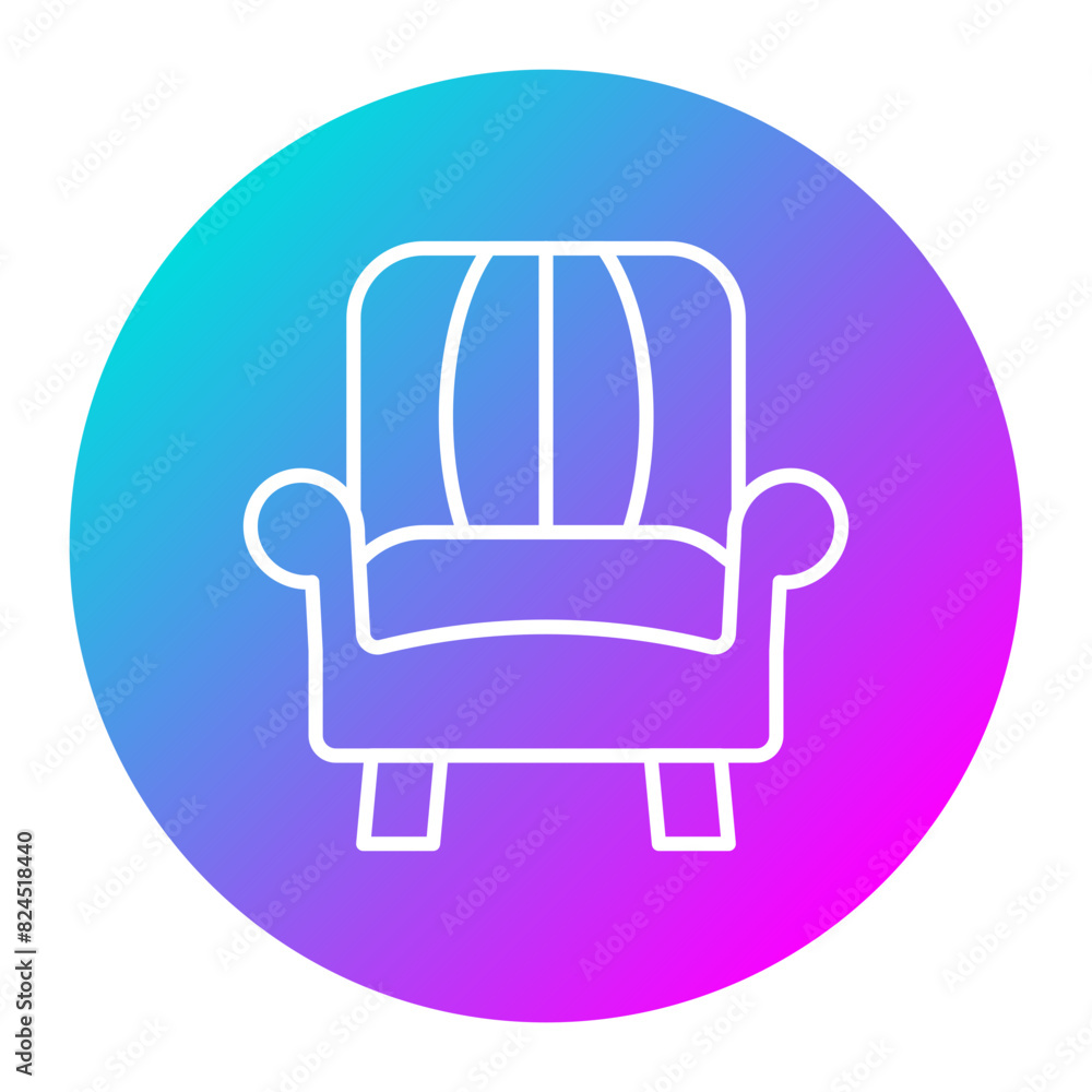 Armchair vector icon. Can be used for Comfort iconset. Armchair vector icon. Can be used for Comfort iconset.