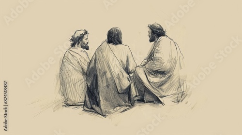 Jesus' Teaching on the Importance of Faith Like a Mustard Seed, Biblical Illustration of Trust and Miracles, Ideal for Inspirational and Devotional Use