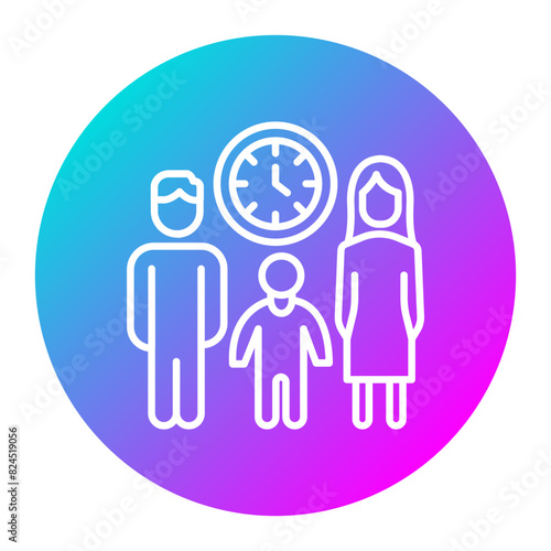 Family Time vector icon. Can be used for Home Based Business iconset.