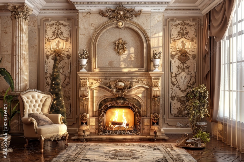 Classical Fireplace Interior Classical Fireplace Interior