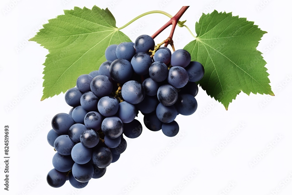 illustration of different variety of grape on white background
